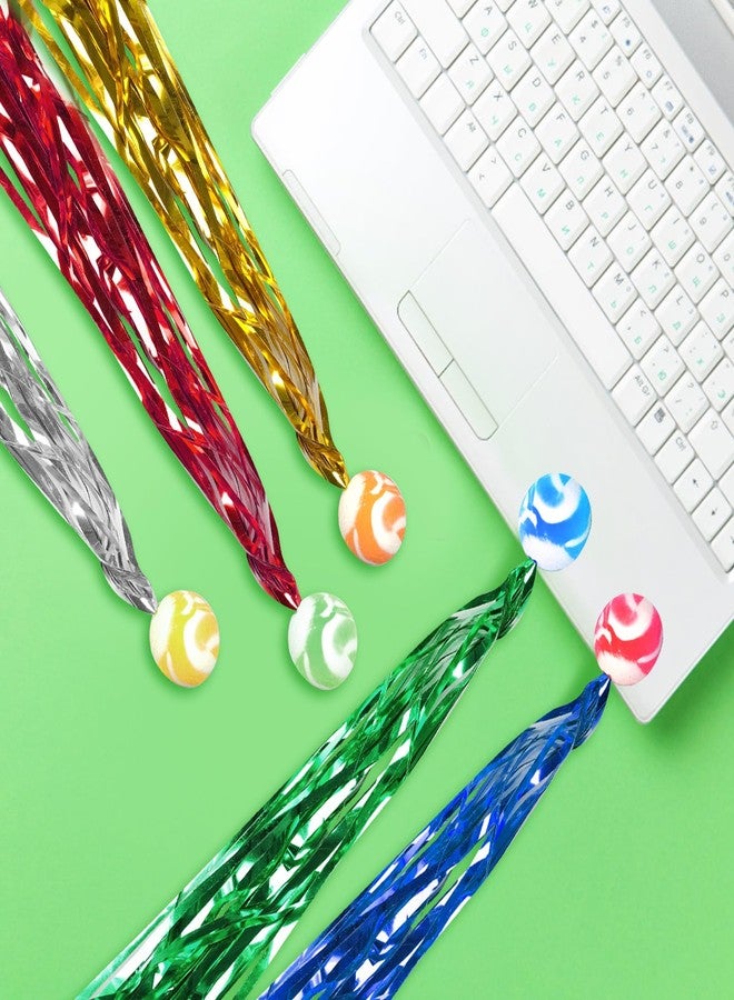 SENONAPO 120 Pcs Comet Balls Bulk Rubber Bouncy Balls with Colorful Streamers Mini Ball with 5 Colors Tail Goodie Bag Stuffers for School Prizes Kids Birthday Party Supplies（Multicolor） - Image 4